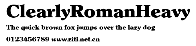 ClearlyRomanHeavy.ttf字體轉換器圖片