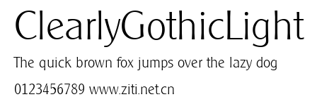 ClearlyGothicLight.ttf字體轉換器圖片