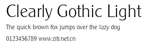 Clearly Gothic Light.ttf字體轉換器圖片