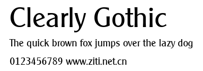 Clearly Gothic.ttf字體轉換器圖片