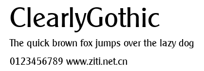 ClearlyGothic.ttf字體轉換器圖片