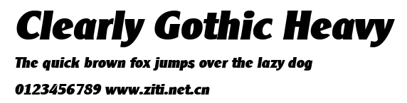 Clearly Gothic Heavy.ttf字體轉換器圖片