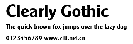 Clearly Gothic.ttf字體轉換器圖片