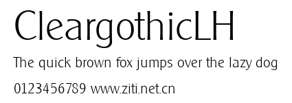 CleargothicLH.ttf字體轉換器圖片