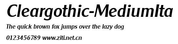 Cleargothic-MediumIta.ttf字體轉換器圖片