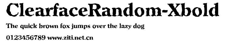 ClearfaceRandom-Xbold.ttf字體轉換器圖片