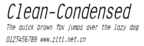 Clean-Condensed.ttf字體轉換器圖片