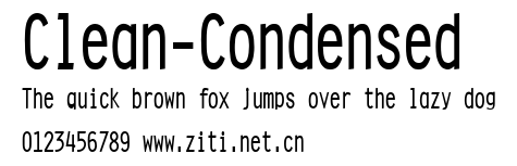 Clean-Condensed.ttf字體轉換器圖片