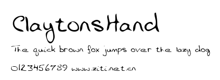 ClaytonsHand.ttf字體轉換器圖片