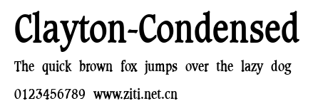 Clayton-Condensed.ttf字體轉換器圖片