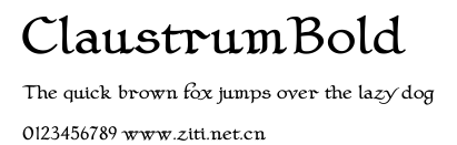 ClaustrumBold.ttf字體轉換器圖片