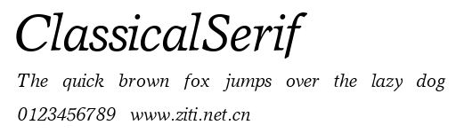 ClassicalSerif.ttf字體轉換器圖片