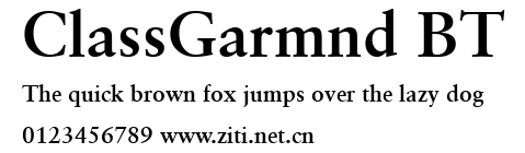 ClassGarmnd BT.ttf字體轉換器圖片