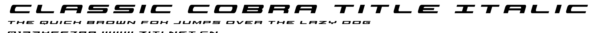 Classic Cobra Title Italic.ttf字體轉換器圖片