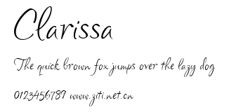 Clarissa.ttf字體轉換器圖片