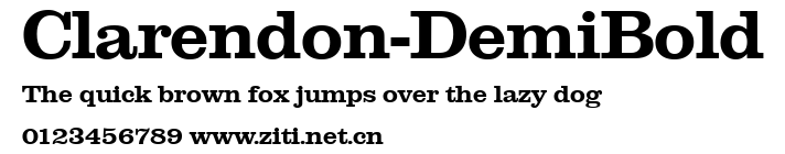 Clarendon-DemiBold.ttf字體轉換器圖片