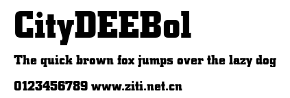 CityDEEBol.ttf字體轉換器圖片