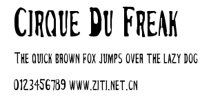 Cirque Du Freak.ttf字體轉換器圖片