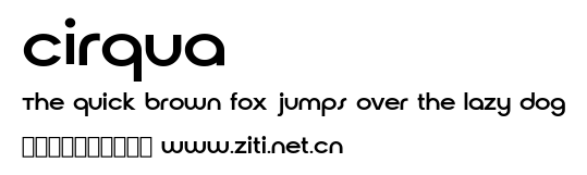 Cirqua.ttf字體轉換器圖片