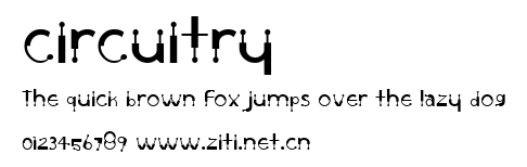 Circuitry.ttf字體轉換器圖片