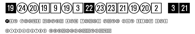 CircledNumbers DB.ttf字體轉換器圖片