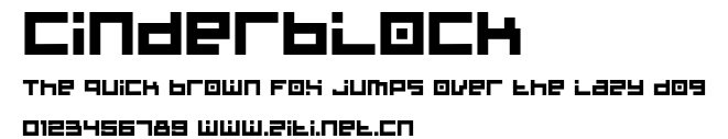 Cinderblock.otf字體轉換器圖片