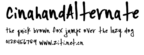 CinahandAlternate.ttf字體轉換器圖片