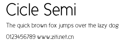 Cicle Semi.ttf字體轉換器圖片