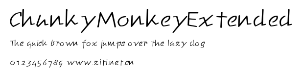 ChunkyMonkeyExtended.ttf字體轉換器圖片