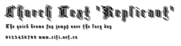 Church Text 'Replicant'.ttf字體轉換器圖片