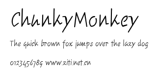 ChunkyMonkey.ttf字體轉換器圖片