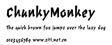 ChunkyMonkey.ttf字體轉換器圖片