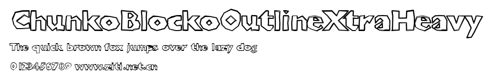 ChunkoBlockoOutlineXtraHeavy.ttf字體轉換器圖片