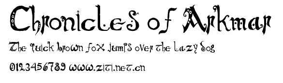Chronicles of Arkmar.ttf字體轉換器圖片
