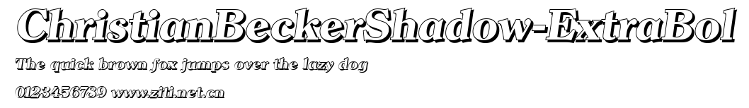 ChristianBeckerShadow-ExtraBol.ttf字體轉換器圖片