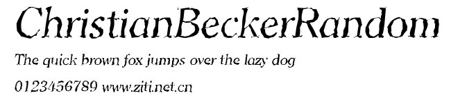 ChristianBeckerRandom.ttf字體轉換器圖片