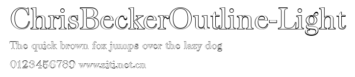 ChrisBeckerOutline-Light.ttf字體轉換器圖片
