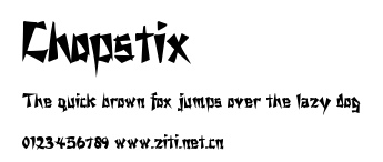 Chopstix.ttf字體轉換器圖片
