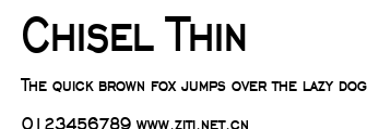 Chisel Thin.ttf字體轉換器圖片
