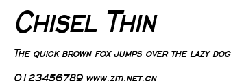 Chisel Thin.ttf字體轉換器圖片