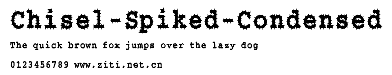 Chisel-Spiked-Condensed.ttf字體轉換器圖片