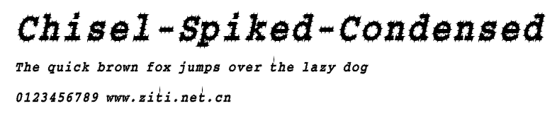 Chisel-Spiked-Condensed.ttf字體轉換器圖片