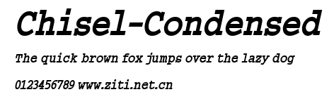 Chisel-Condensed.ttf字體轉換器圖片