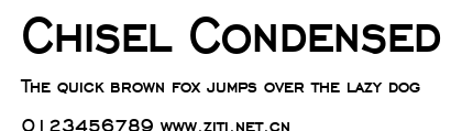 Chisel Condensed.ttf字體轉換器圖片