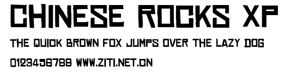 Chinese Rocks Xp.ttf字體轉換器圖片