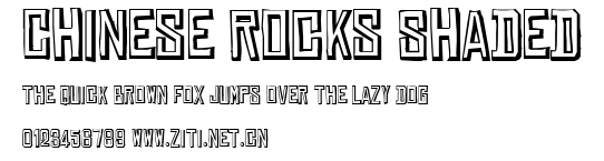 Chinese Rocks Shaded.ttf字體轉換器圖片