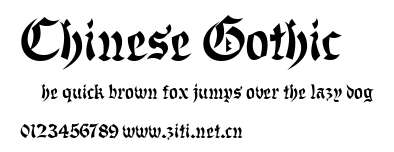 Chinese Gothic.ttf字體轉換器圖片