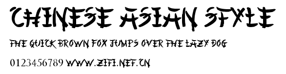 Chinese Asian Style.ttf字體轉換器圖片