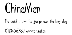 ChineMen.ttf字體轉換器圖片