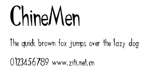 ChineMen.ttf字體轉換器圖片